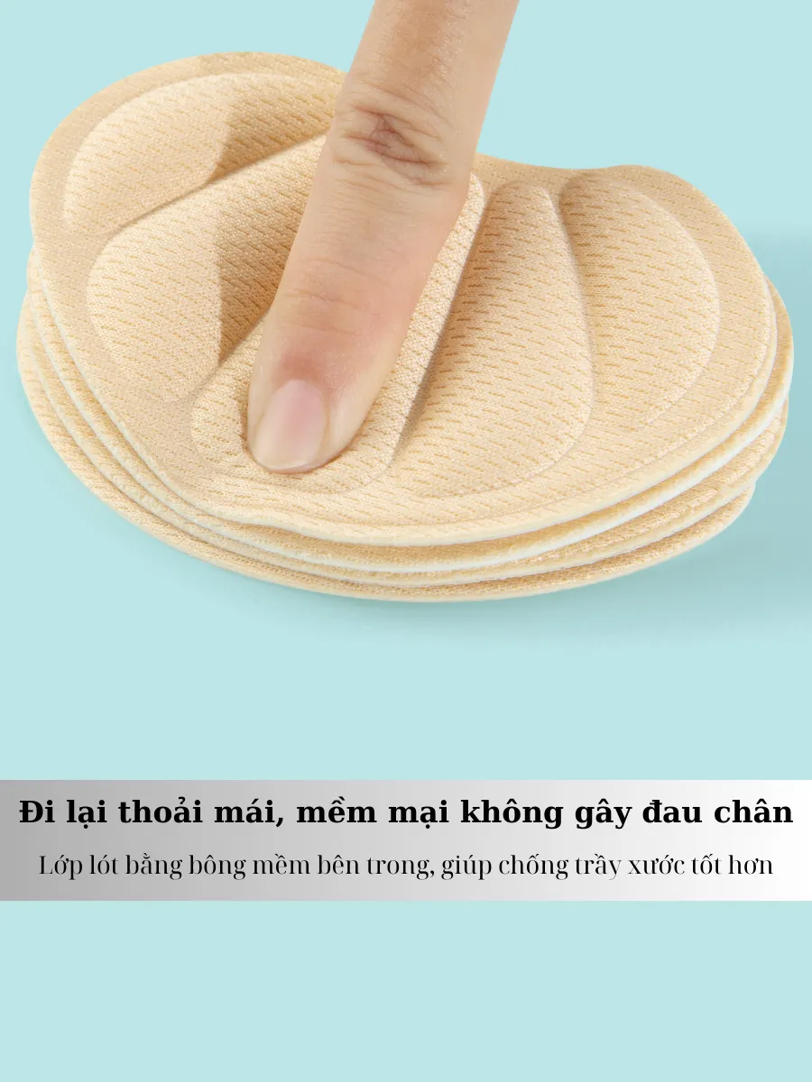 Ảnh Miếng Dán Lót Gót Giày Vỏ Sò MINSU M5514 Đệm Chống Trầy Chân, Bị Rộng Chuyên Cho Giày Cao Gót, Thể Thao Nữ 3