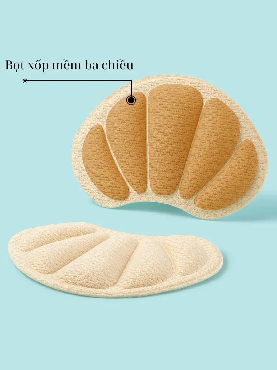 Ảnh Miếng Dán Lót Gót Giày Vỏ Sò MINSU M5514 Đệm Chống Trầy Chân, Bị Rộng Chuyên Cho Giày Cao Gót, Thể Thao Nữ 4