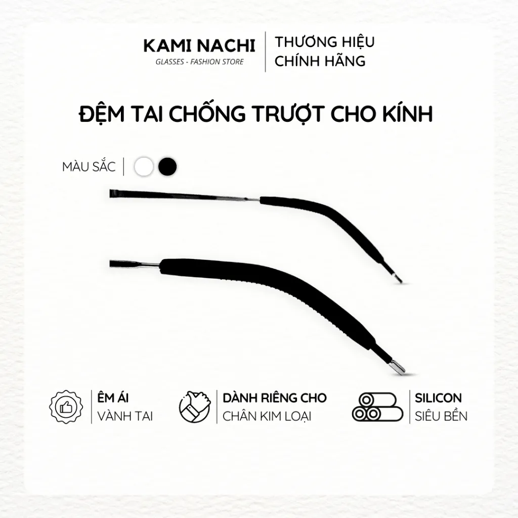 Ảnh Miếng đệm làm êm tai cho kính bằng silicon siêu bền hình cây tăm chống trượt KAMI NACHI 1