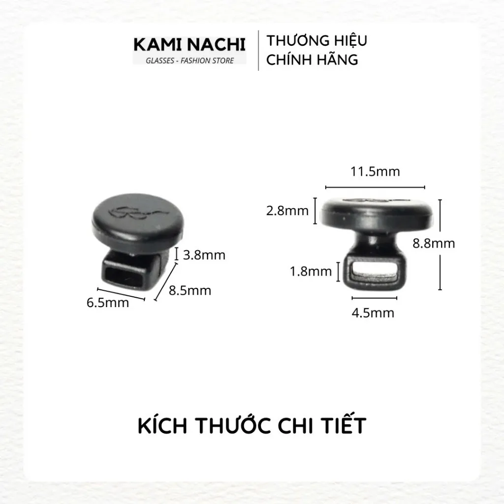 Ảnh Miếng đệm làm êm tai cho kính bằng silicon siêu bền hình cúc áo chống trượt KAMI NACHI 1