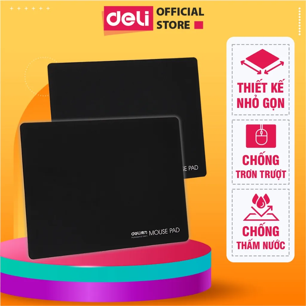 Ảnh Miếng Lót Chuột DELI Bàn Di Chuột Không Viền, Vải Jiaji Di Chuột Êm Ái Chống Thấm Nước Đàn Hồi Tốt 1