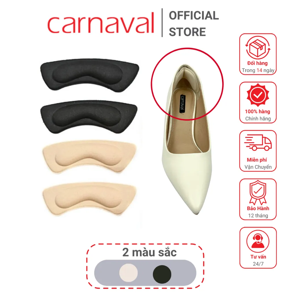 Ảnh Miếng lót giày nữ Carnaval siêu êm ái, bảo vệ gót chân và mang lại cảm giác thoải mái tuyệt đối. 1
