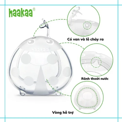Ảnh Miếng Lót Hứng Sữa Cao Cấp Cho Mẹ Silicone Haakaa, New Zealand. Dùng được khi nằm, ngủ 2