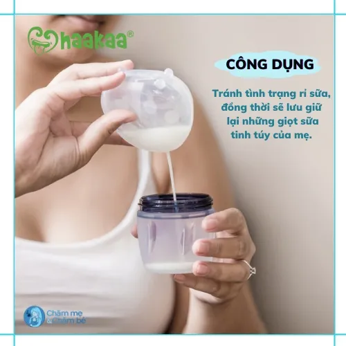Ảnh Miếng Lót Hứng Sữa Cao Cấp Cho Mẹ Silicone Haakaa, New Zealand. Dùng được khi nằm, ngủ 3