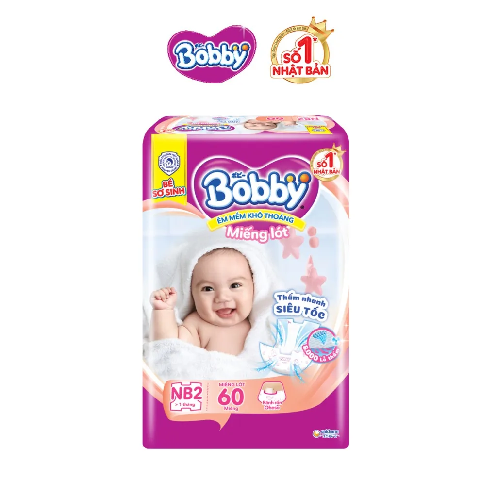 Ảnh Miếng lót sơ sinh Bobby Newborn 2-60 miếng 1