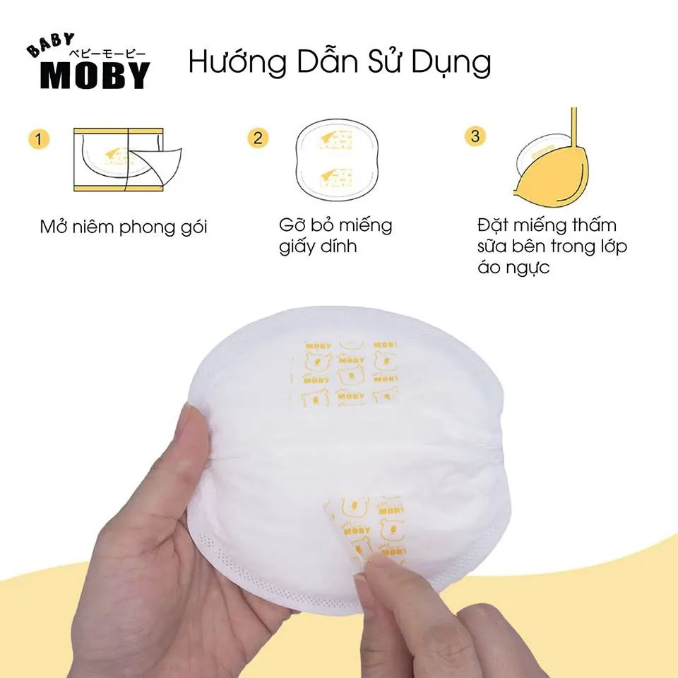 Ảnh Miếng Lót Thấm Sữa Moby Baby Siêu Thấm Hút Chống Tràn Thoáng Khí 4