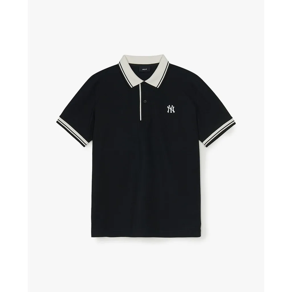 Ảnh MLB - Áo polo unisex Basic Block Comfortable 3APQB0253-50BKS 1