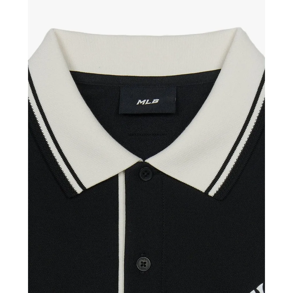 Ảnh MLB - Áo polo unisex Basic Block Comfortable 3APQB0253-50BKS 3