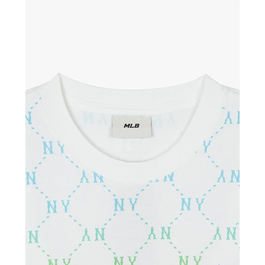 Ảnh MLB - Áo thun unisex cổ tròn tay ngắn Jacquard Dia Monogram 3ATSM1043-50ABS 2