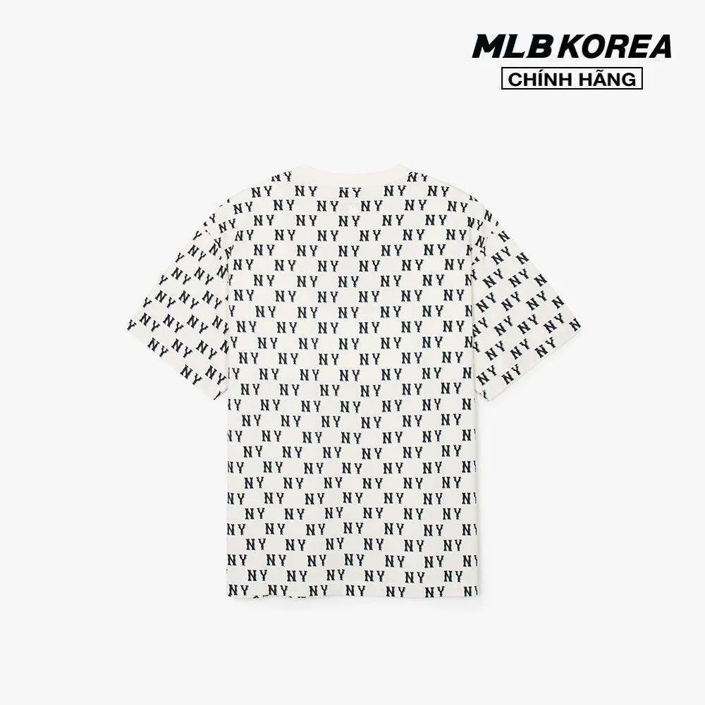 Ảnh MLB - Áo thun unisex cổ tròn tay ngắn Classic Monogram Plate Pattern 3ATSM0843-50CRS 2