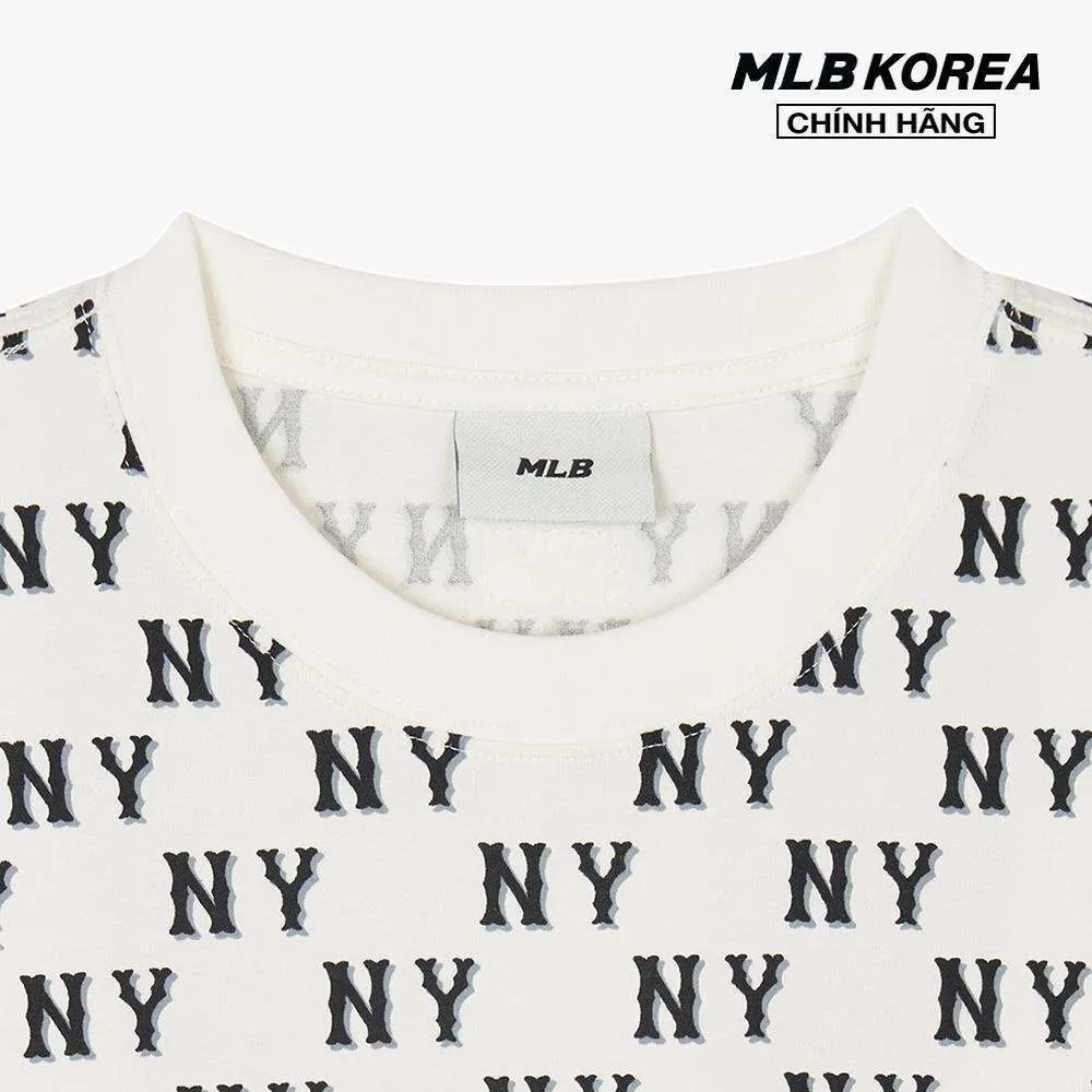 Ảnh MLB - Áo thun unisex cổ tròn tay ngắn Classic Monogram Plate Pattern 3ATSM0843-50CRS 3