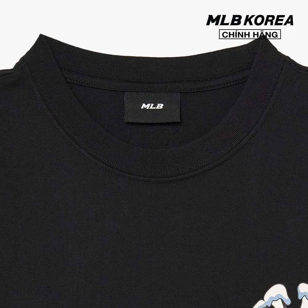 Ảnh MLB - Áo thun unisex cổ tròn tay ngắn phom suông hiện đại 3ATSL0134-50BKS 2