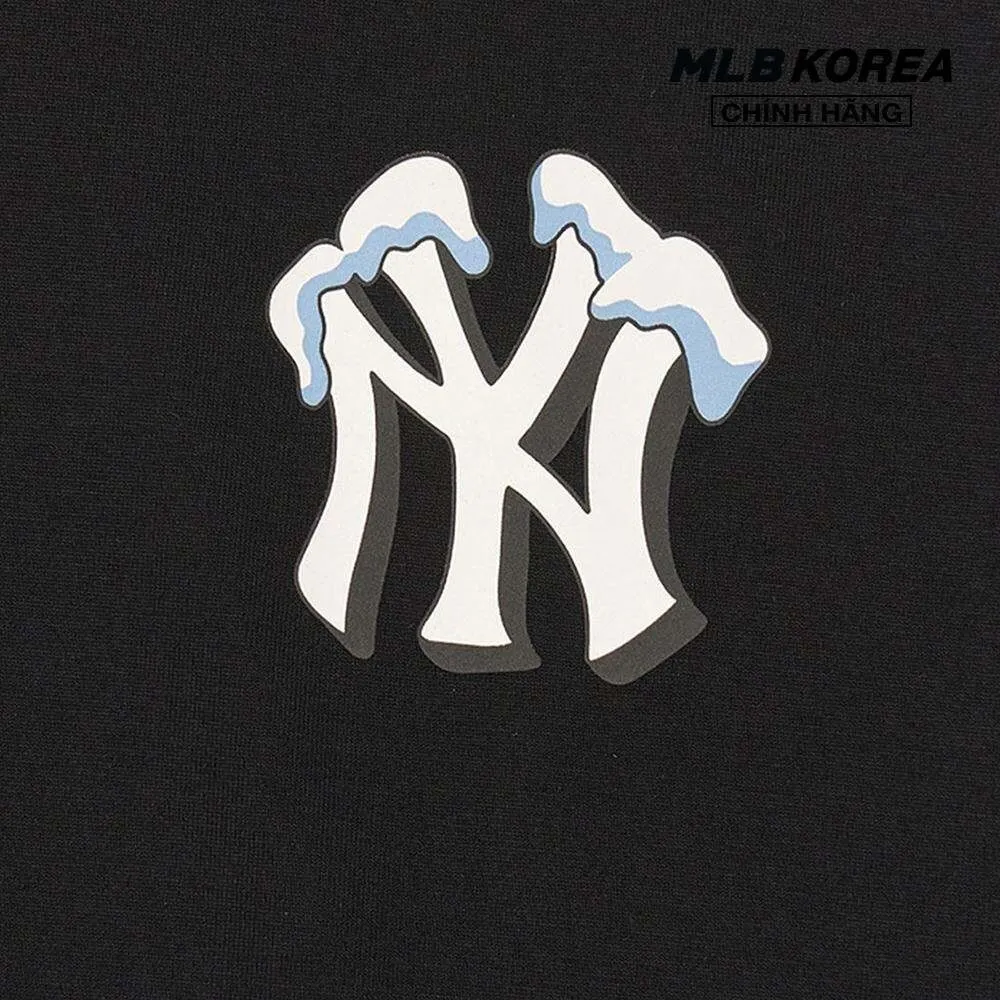 Ảnh MLB - Áo thun unisex cổ tròn tay ngắn phom suông hiện đại 3ATSL0134-50BKS 4