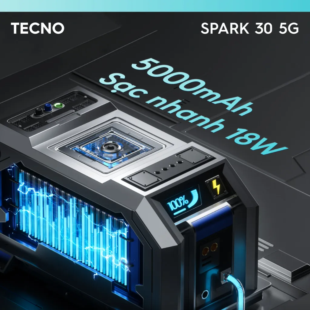 Ảnh [MỞ BÁN]Điện Thoại Tecno Spark 30 5G | (6+6)GB/128GB | Camera 108MP | Màn Hình 6.67" 120Hz | Chính Hãng 2