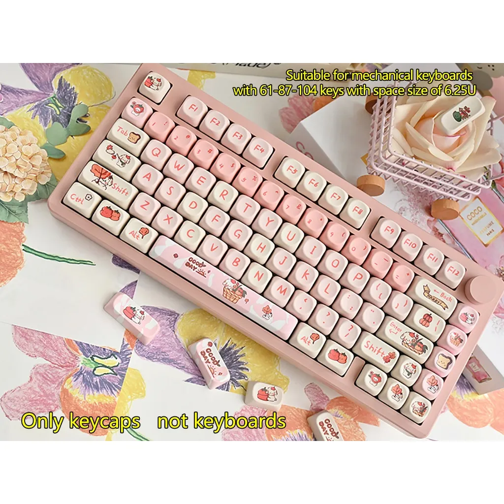 Ảnh Moa Profile Theme Keycaps PBT DIY Custom for130 / 132 / 141 / 142 Bàn phím chơi game cơ học Keycap 3