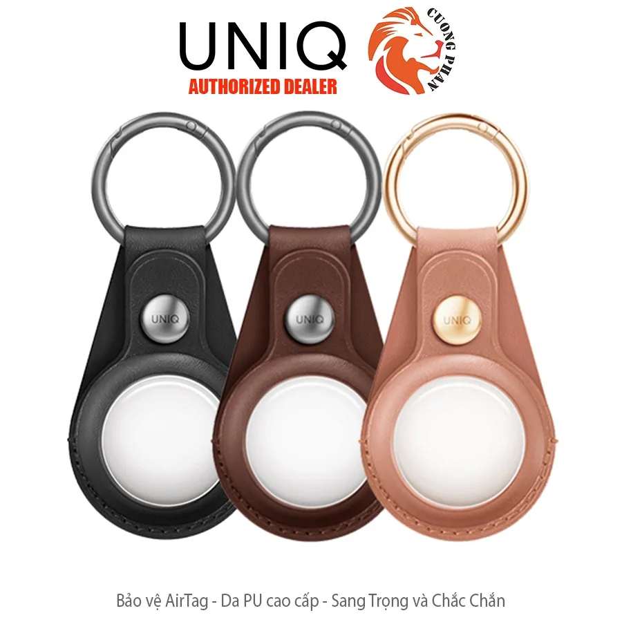 Ốp Da AirTag UNIQ Cao Cấp Kèm Móc Khóa - Bảo Vệ & Phong Cách