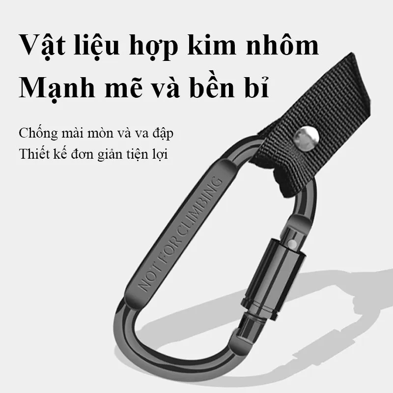 Ảnh Móc khóa nhôm xe máy MYT Móc khóa chữ D chịu lực mạnh treo đồ xe máy xe đạp cắm trại siêu chắc chắn tiện dụng 3