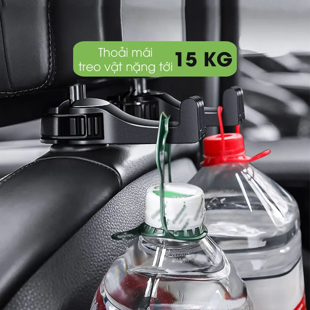 Ảnh Móc treo đồ ô tô kiêm giá đỡ điện thoại gắn lưng ghế xe hơi - phụ kiện ô tô Tâm Luân 4