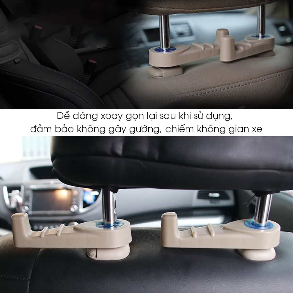 Ảnh Móc treo đồ ô tô, xe hơi, gài lưng ghế, chắc chắn chịu lực tốt, phụ kiện oto Tâm Luân 2
