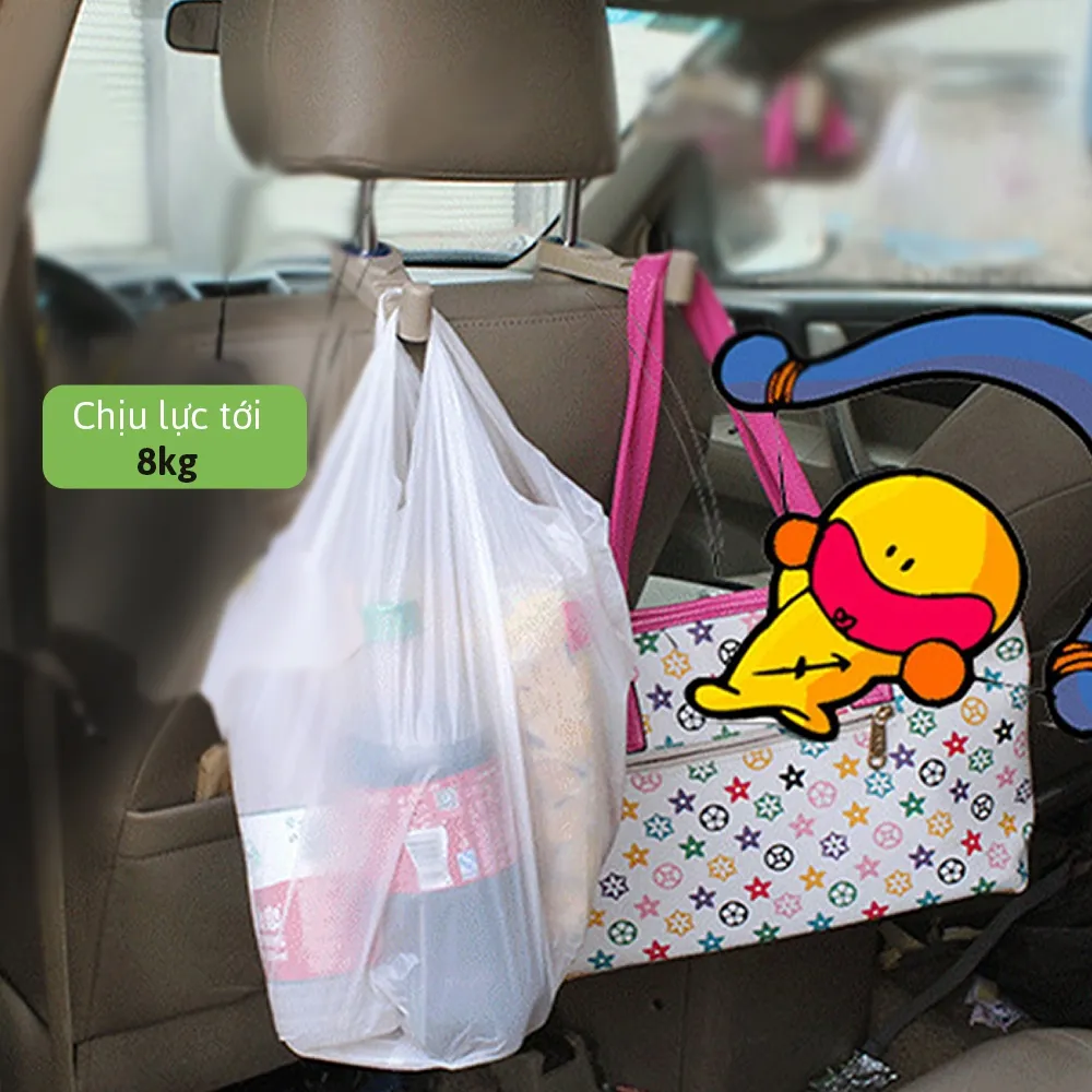 Ảnh Móc treo đồ ô tô, xe hơi, gài lưng ghế, chắc chắn chịu lực tốt, phụ kiện oto Tâm Luân 4