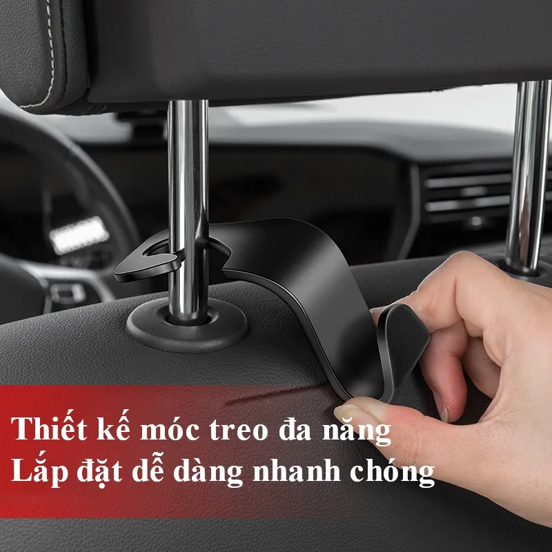 Ảnh Móc treo đồ trên xe hơi MYT Móc treo đồ đa năng gắn sau ghế xe ô tô nhỏ gọn tiện lợi chịu lực tốt tiết kiệm không gian 2