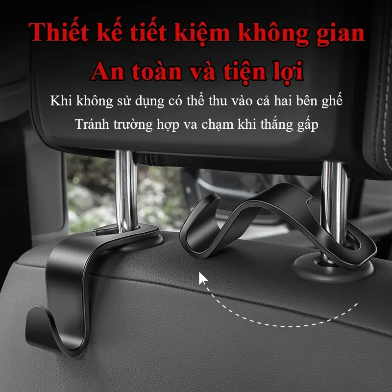 Ảnh Móc treo đồ trên xe hơi MYT Móc treo đồ đa năng gắn sau ghế xe ô tô nhỏ gọn tiện lợi chịu lực tốt tiết kiệm không gian 3