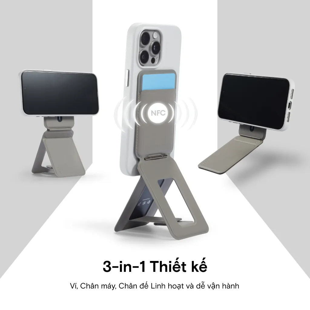 Ảnh MOFT Snap Invisible Phone Wallet Phone Tripod Stand MOVAS™ 3-In-1 Magnetic Compatible 2