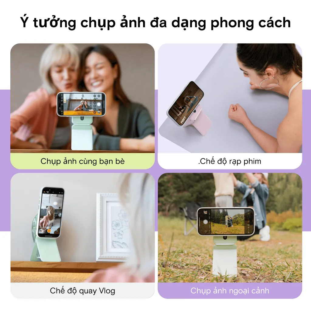 Ảnh MOFT Snap Invisible Phone Tripod Stand MOVAS™ (Magnetic Compatible) giá đỡ ba chân MOFT có nam châm gắn điện thoại 2