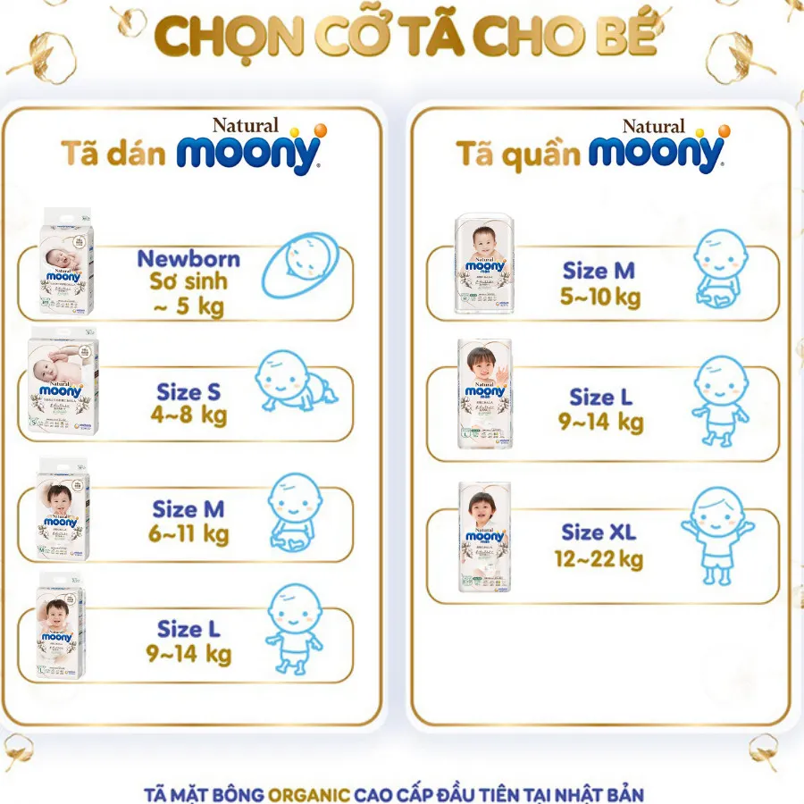 Ảnh Moony Nội Địa - Bỉm tã quần Moony Natural chính hãng, an toàn cho da nhạy 2