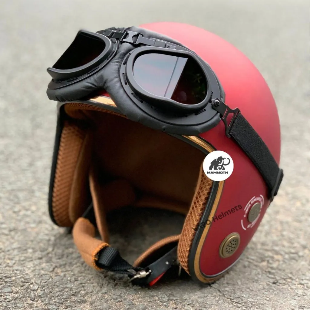 Ảnh Mũ bảo hiểm 3 4 VARO helmets Viền đồng lót nâu bảo hành 12 tháng 4