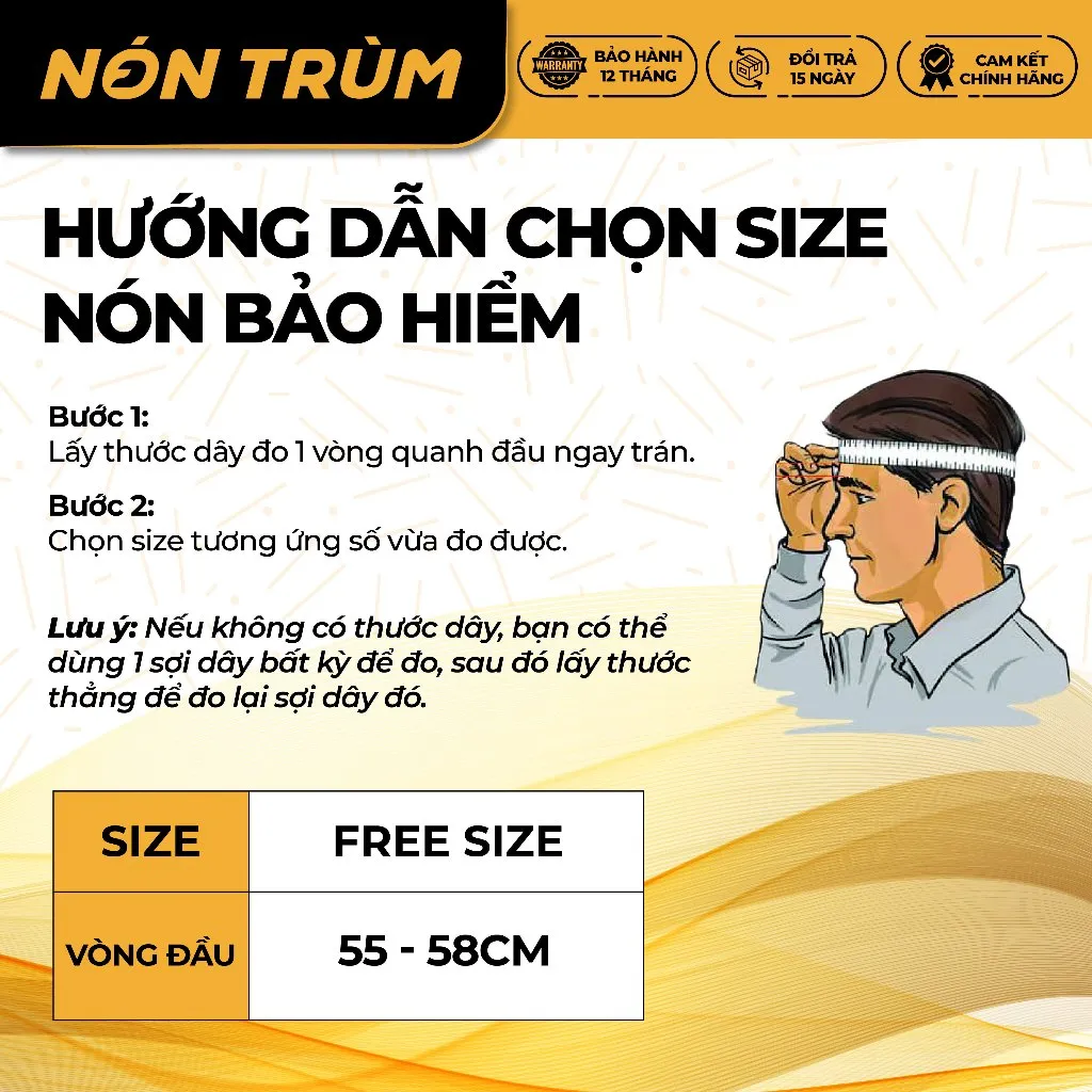 Ảnh Mũ bảo hiểm 3/4 Rona chính hãng đi xe máy cho nam và nữ vòng đầu phù hợp từ 55-58cm 4