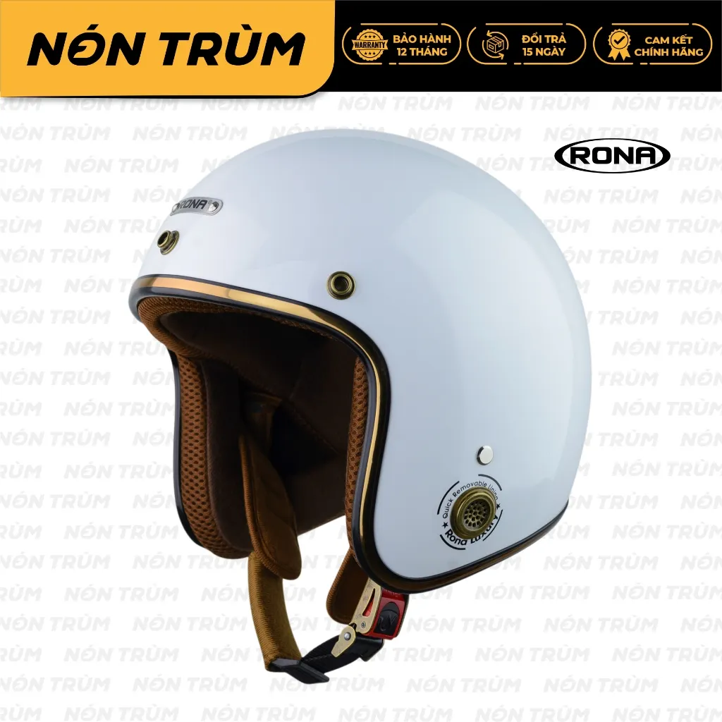 Ảnh Mũ bảo hiểm 3/4 Rona R8 freesize 55-58cm phù hợp cho nam và nữ đi xe máy tại Nón Trùm 3