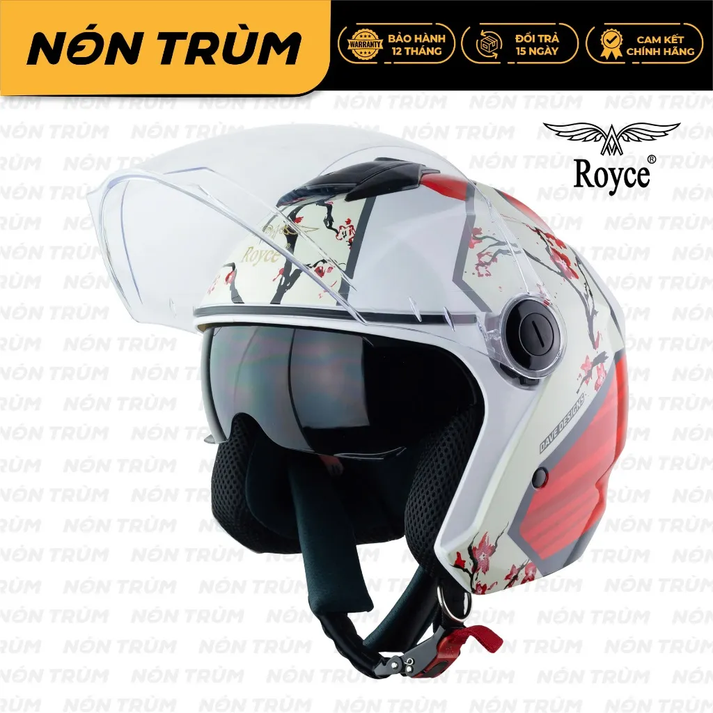 Ảnh Mũ bảo hiểm 3/4 Royce XH01 có 2 kính chính hãng bảo hành 12 tháng 4