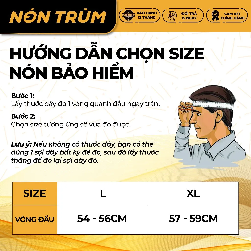 Ảnh Mũ bảo hiểm 3/4 Royce Xh15 có lớp lót tháo lắp dễ dàng đi xe máy cho nam và nữ tại Nón Trùm 3