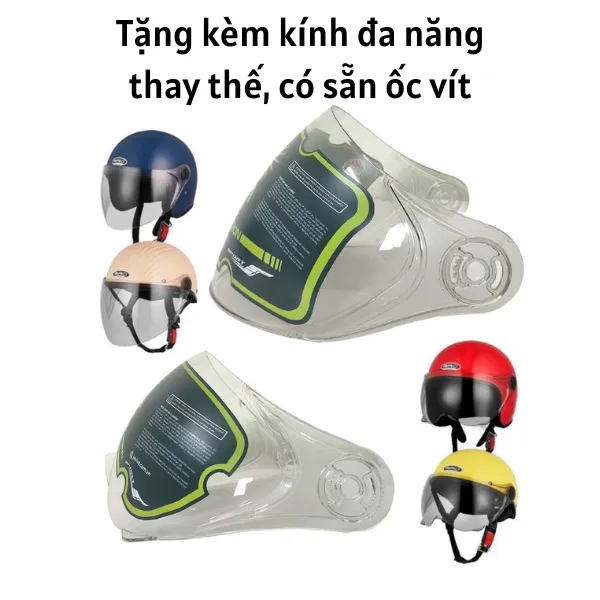 Ảnh Mũ bảo hiểm 3/4,nón bảo hiểm JA - VIVA ja08 có kính chắn gió siêu hot,giá rẻ nhiều màu chính hãng 3