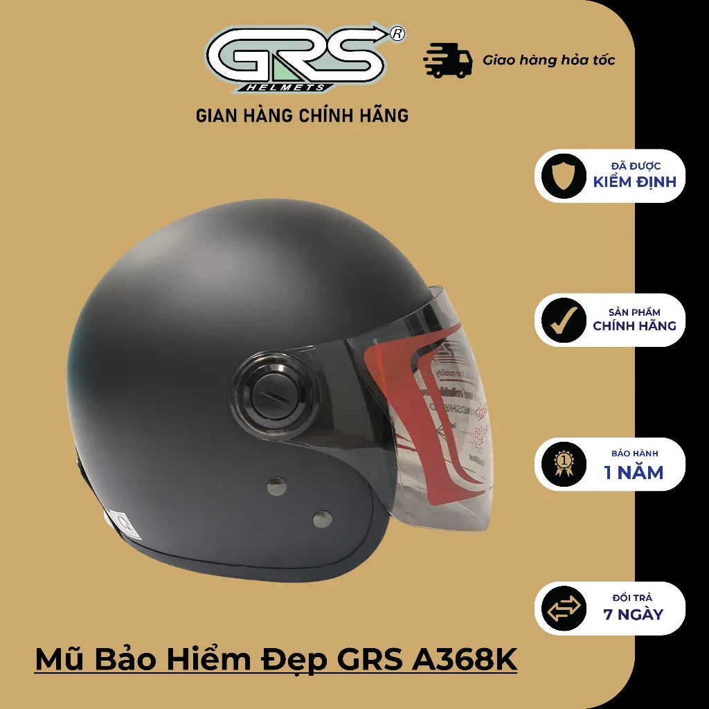 Ảnh Mũ Bảo Hiểm Đẹp GRS A368K (nhiều màu) 1