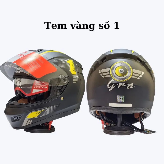 Ảnh mũ bảo hiểm full face 2 kính liền hàm GRO HELMET ST26 chính hãng chắn gió dành cho dân chuyên phượt 4