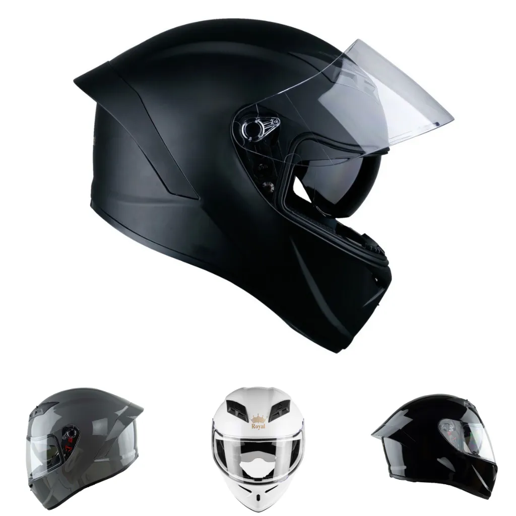 Ảnh Mũ Bảo Hiểm Fullface 2 Kính Royal M266 - Hàng Chính Hãng - Bảo Hành 12 Tháng - Có màu Đen - Trắng bóng - Xám xi măng 2