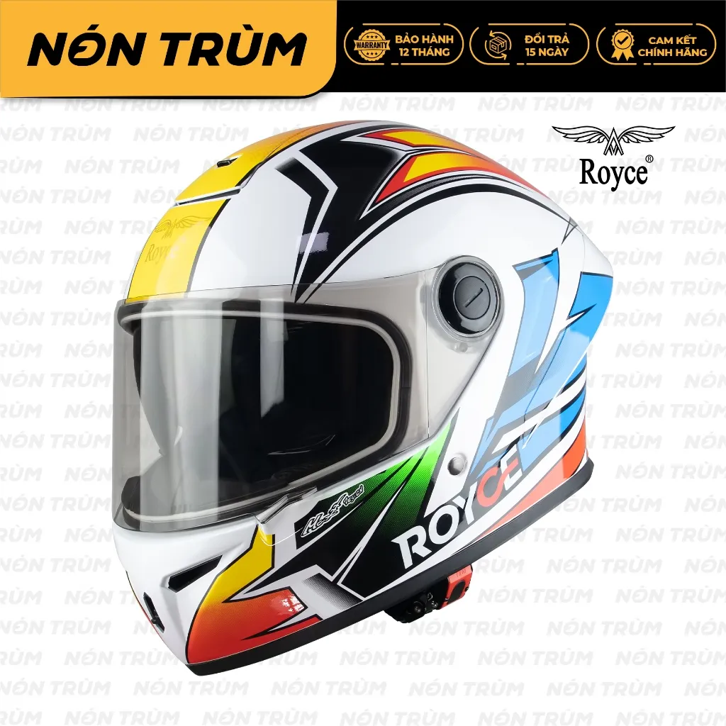 Ảnh Mũ bảo hiểm fullface Royce Xh04 có 2 kính đi xe máy phượt bảo hành 12 tháng 3