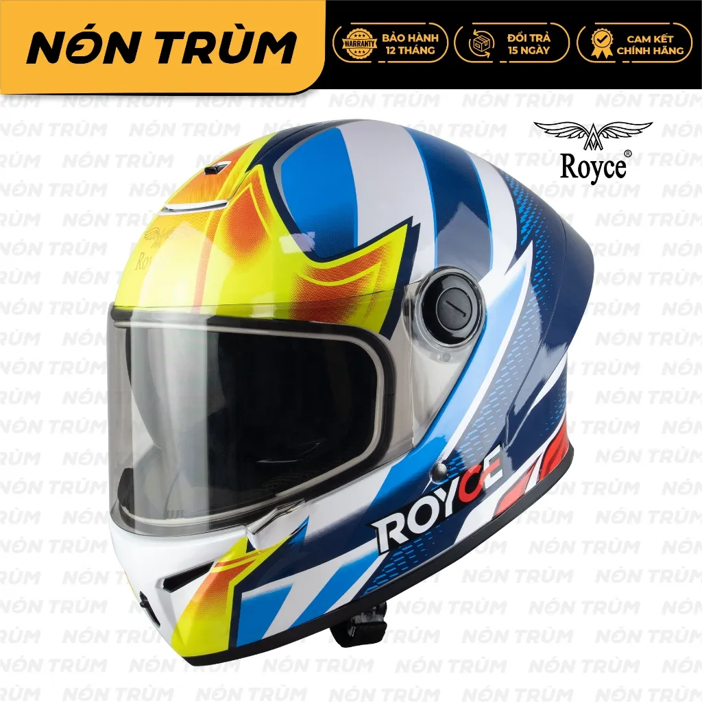 Ảnh Mũ bảo hiểm fullface Royce Xh04 có 2 kính đi xe máy phượt bảo hành 12 tháng 4