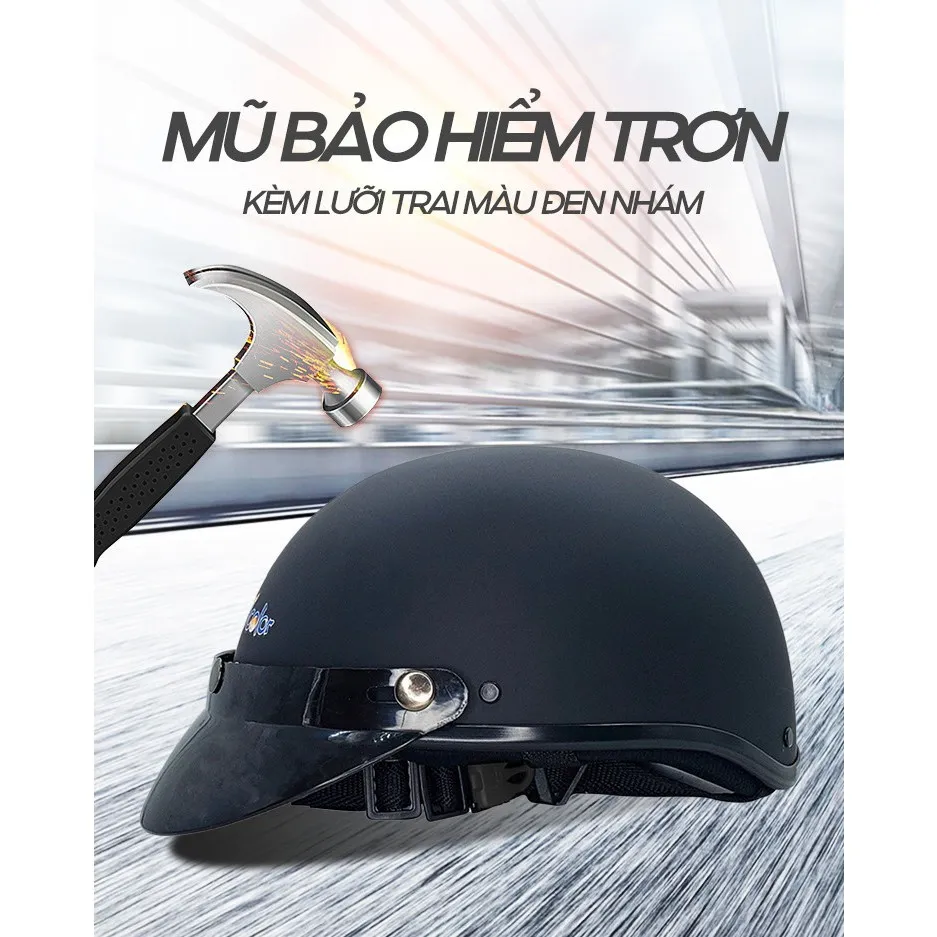 Ảnh Mũ Bảo Hiểm Nhiều Màu Loại Nửa Đầu Kèm Lười Trai B'COLOR 2