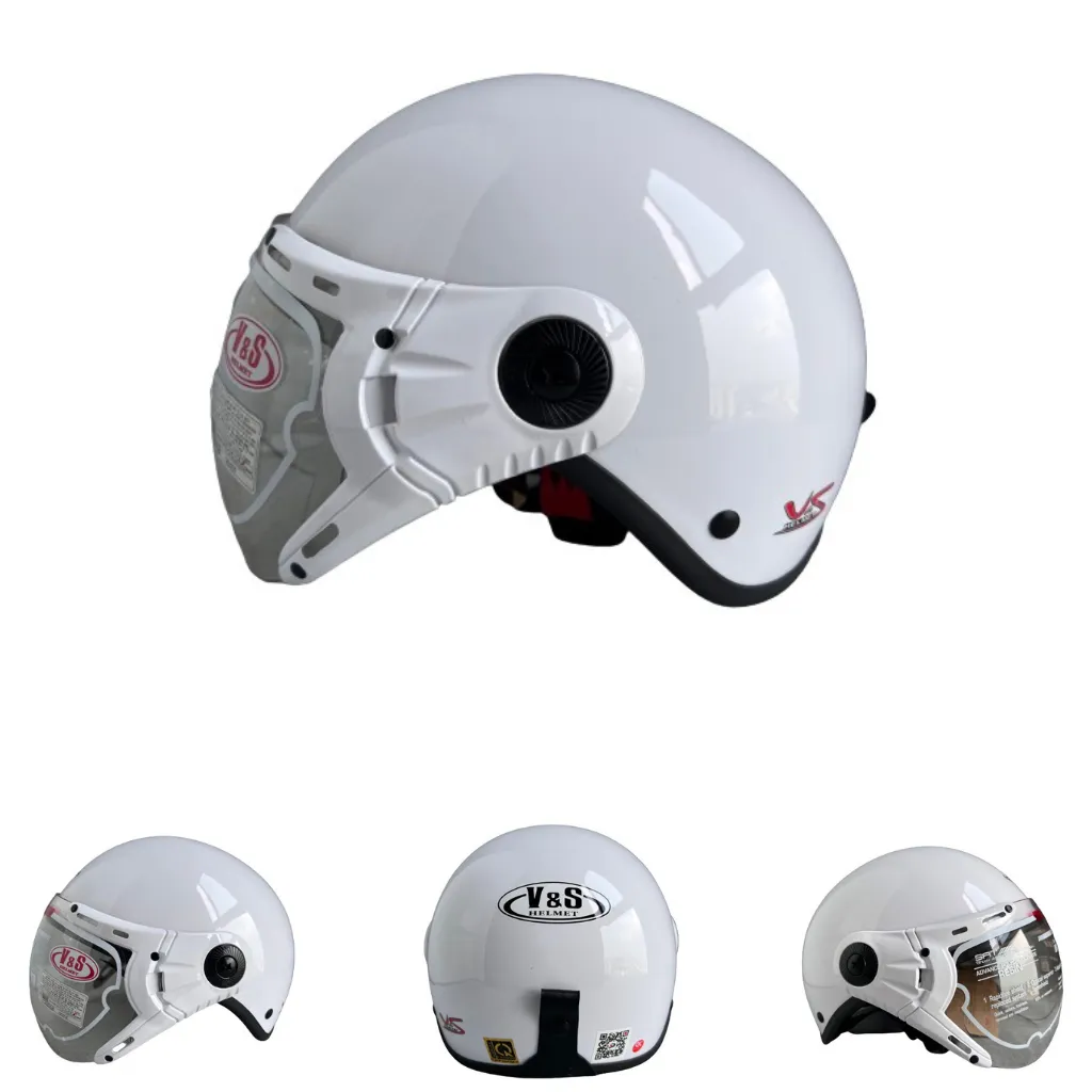 Ảnh Mũ bảo hiểm nửa đầu có kính - Siêu đẹp - V&S Helmet - VS105K - Vòng đầu 56-58cm - Hàng chính hãng -Bảo hành 12tháng 2