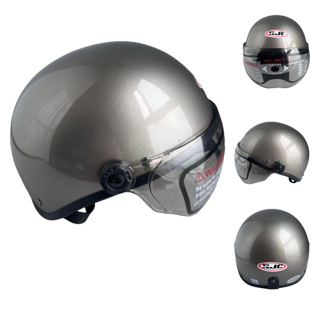 Ảnh Mũ bảo hiểm nửa đầu có kính siêu đẹp - Hàng chính hãng BKtec - BK6K - SJC - Vòng đầu 56-58cm - Bảo Hành 12 tháng 4
