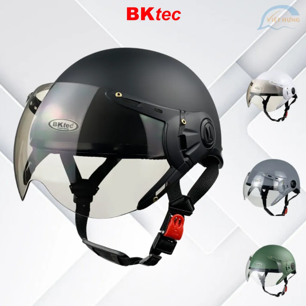 Ảnh Mũ bảo hiểm nửa đầu có kính - Siêu đẹp – BKtec BK6K - SJC – Vòng đầu 56-58cm – Hàng chính hãng – Bảo hành 12 tháng 1