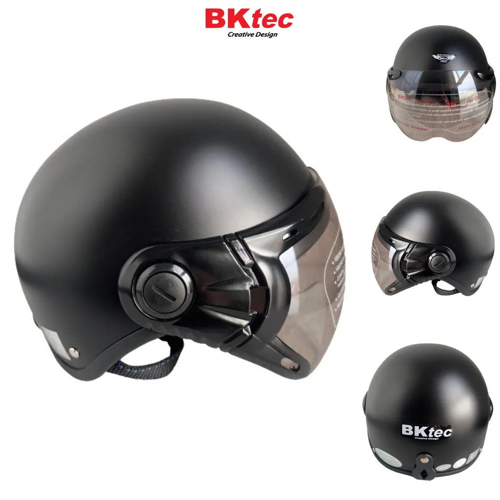 Ảnh Mũ bảo hiểm nửa đầu có kính - Siêu đẹp – BKtec BK6K - SJC – Vòng đầu 56-58cm – Hàng chính hãng – Bảo hành 12 tháng 3