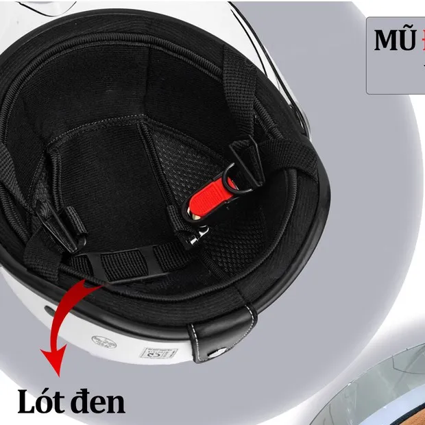 Ảnh Mũ bảo hiểm nửa đầu có kính GRO HELMET chính hãng bảo hành 12 tháng 4