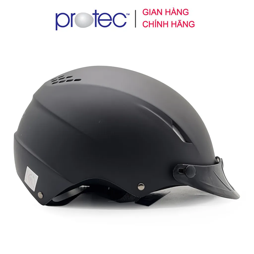 Ảnh Mũ bảo hiểm nửa đầu không kính Protec VIC, thời trang, an toàn, chắc chắn, êm nhẹ cho người đội 2