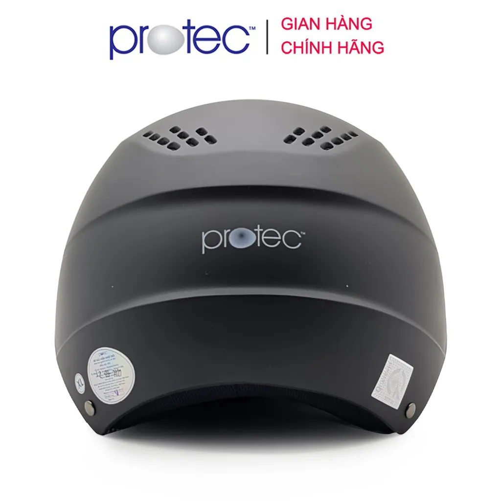 Ảnh Mũ bảo hiểm nửa đầu không kính Protec VIC, thời trang, an toàn, chắc chắn, êm nhẹ cho người đội 4