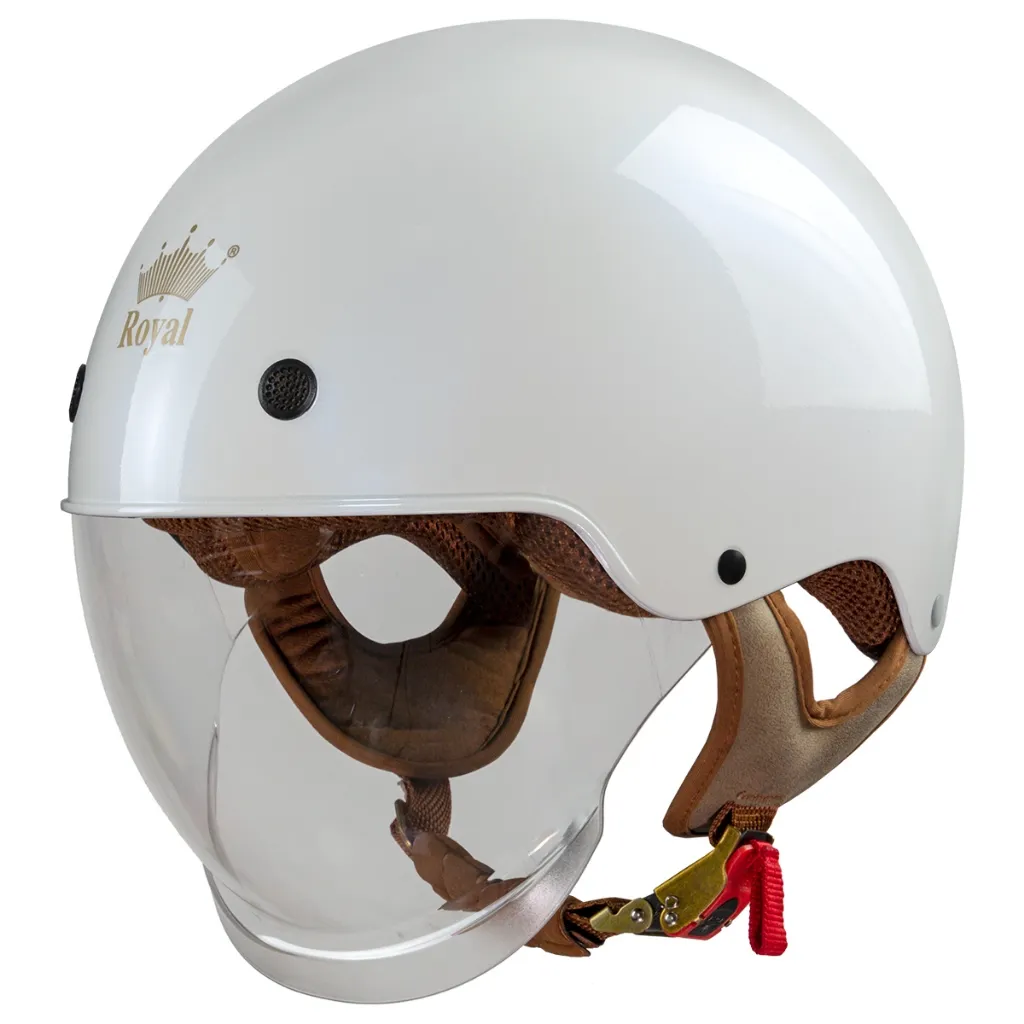 Ảnh Mũ Bảo Hiểm Nửa Đầu Kính Âm Royal Helmet M239 Trơn, Nón Bảo Hiểm 1/2 Royal Hàng Chính Hãng Bảo Hành 1 Năm Hợp Nam Nữ 2