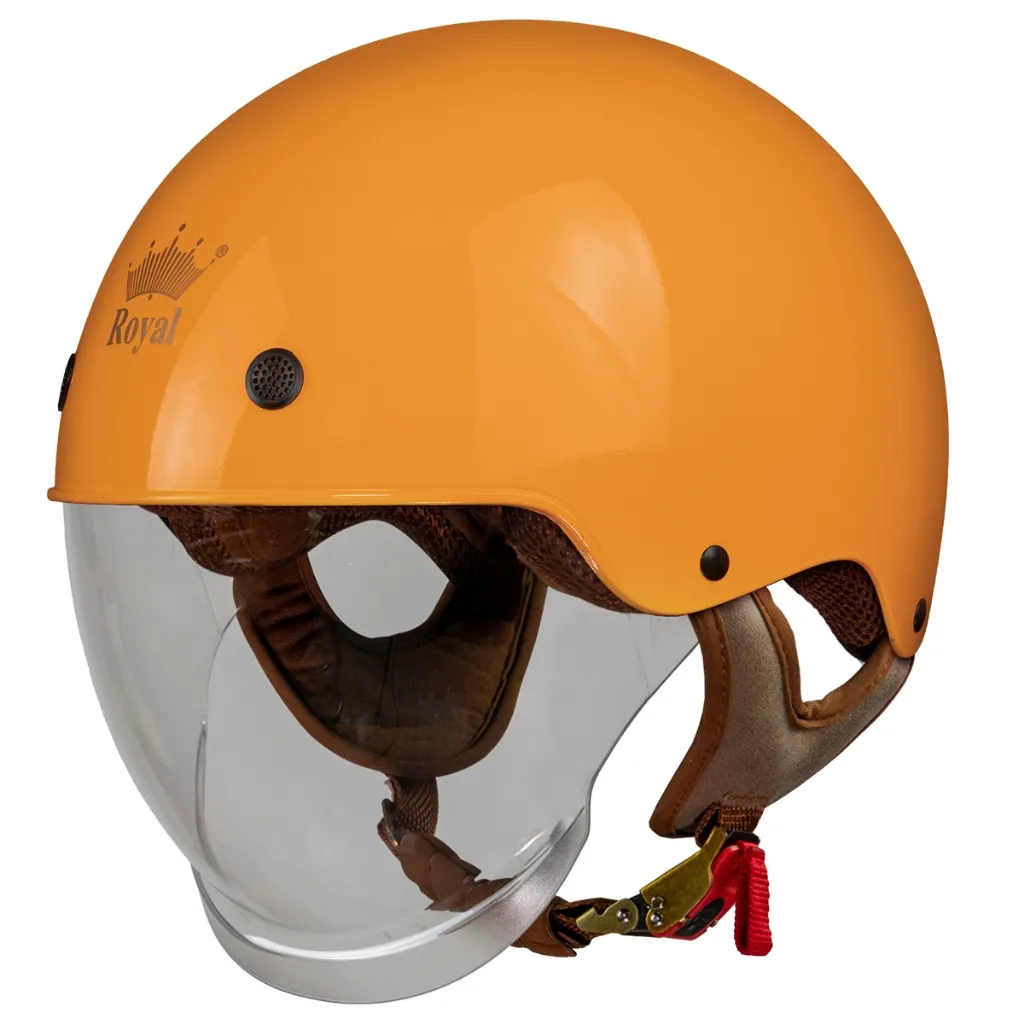 Ảnh Mũ Bảo Hiểm Nửa Đầu Kính Âm Royal Helmet M239 Trơn, Nón Bảo Hiểm 1/2 Royal Hàng Chính Hãng Bảo Hành 1 Năm Hợp Nam Nữ 4